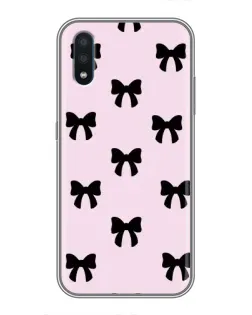 Чехол для Samsung Galaxy M01 (M015) с картинкой «Черные банты Coquette»