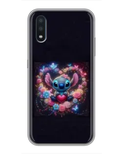 Чехол для Samsung Galaxy M01 (M015) с картинкой «Stitch в цветах»