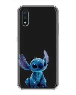 Чехол для Samsung Galaxy M01 (M015) с картинкой «Стич на черном»
