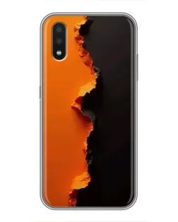 Чехол для Samsung Galaxy M01 (M015) с картинкой «Оранжевый разлом»