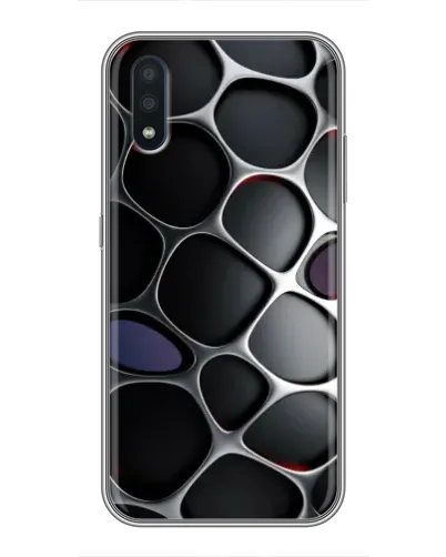 Чехол для Samsung Galaxy M01 (M015) с картинкой «Объемная темная решетка»