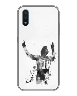 Чохол для Samsung Galaxy M01 (M015) з картинкою «Чорно-білий силует Мессі»