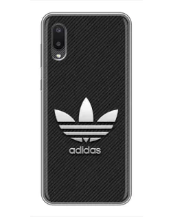 Чохол для Samsung Galaxy M02 (M022) з картинкою «Adidas Карбонова текстура»