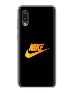 Чехол для Samsung Galaxy M02 (M022) с картинкой «Золотой логотип Nike»