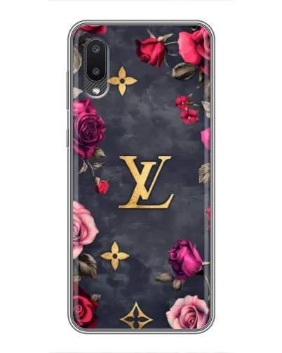 Чохол для Samsung Galaxy M02 (M022) з картинкою «Квітковий Louis Vuitton»