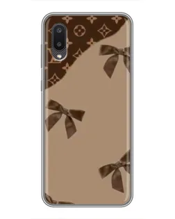 Чохол для Samsung Galaxy M02 (M022) з картинкою «LV — кавовий атлас»