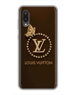Чохол для Samsung Galaxy M02 (M022) з картинкою «LV — золота печатка»