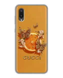 Чохол для Samsung Galaxy M02 (M022) з картинкою «Gucci — золоті метелики»