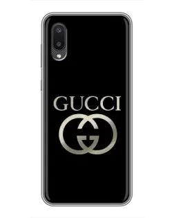 Чохол для Samsung Galaxy M02 (M022) з картинкою «Gucci — золото на чорному»