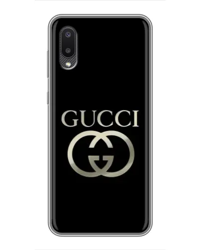 Чохол для Samsung Galaxy M02 (M022) з картинкою «Gucci — золото на чорному» Чохол для Samsung Galaxy M02 (M022) з картинкою «Gucci — золото на чорному»