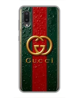 Чохол для Samsung Galaxy M02 (M022) з картинкою «Gucci — фірмова смуга та золото»