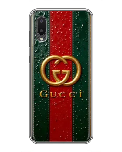 Чохол для Samsung Galaxy M02 (M022) з картинкою «Gucci — фірмова смуга та золото» Чохол для Samsung Galaxy M02 (M022) з картинкою «Gucci — фірмова смуга та золото»