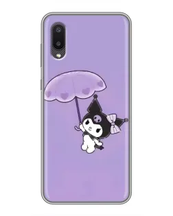 Чехол для Samsung Galaxy M02 (M022) с картинкой «Kuromi с зонтиком»