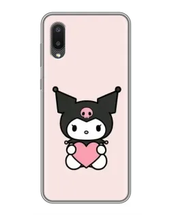 Чехол для Samsung Galaxy M02 (M022) с картинкой «Kuromi и сердце»