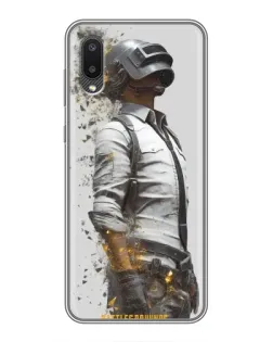 Чехол для Samsung Galaxy M02 (M022) с картинкой «PUBG — боец в пыли»