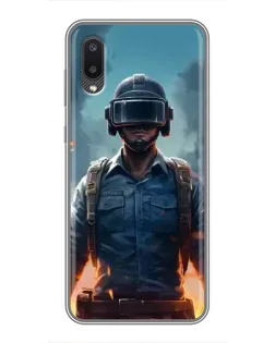 Чехол для Samsung Galaxy M02 (M022) с картинкой «PUBG — реалистичный герой»