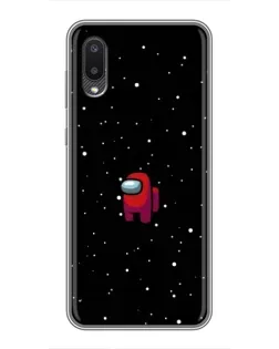 Чехол для Samsung Galaxy M02 (M022) с картинкой «Красный Among Us»