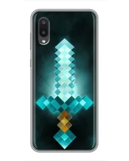Чехол для Samsung Galaxy M02 (M022) с картинкой «Алмазный меч неон»