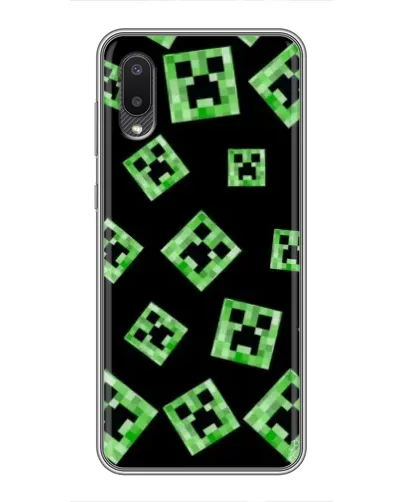 Чехол для Samsung Galaxy M02 (M022) с картинкой «Паттерн с криперами» Чехол для Samsung Galaxy M02 (M022) с картинкой «Паттерн с криперами»