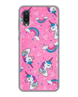 Чохол для Samsung Galaxy M02 (M022) з картинкою «Unicorn паттерн рожевий»