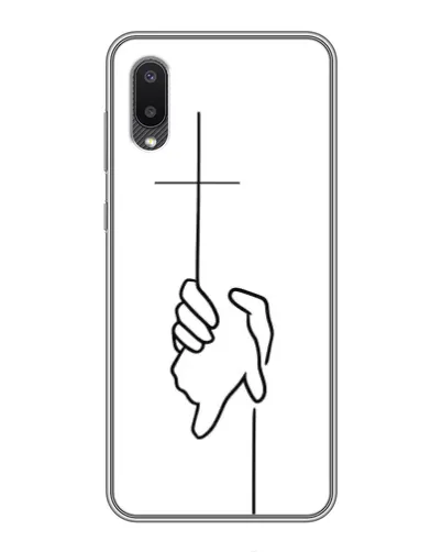 Чехол для Samsung Galaxy M02 (M022) с картинкой «Рука держит»