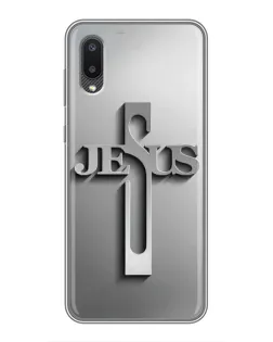 Чохол для Samsung Galaxy M02 (M022) з картинкою «Металевий хрест Jesus» Чохол для Samsung Galaxy M02 (M022) з картинкою «Металевий хрест Jesus»