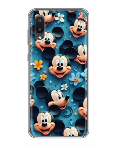 Чохол для Samsung Galaxy M02 (M022) з картинкою «Паттерн Міккі та Мінні»
