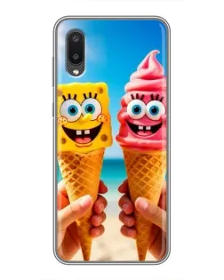 Чехол для Samsung Galaxy M02 (M022) с картинкой «Спанч Боб мороженое»