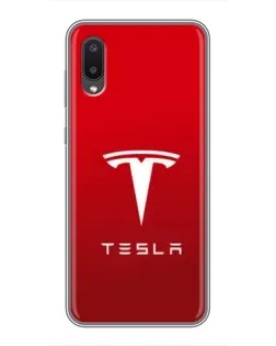 Чехол для Samsung Galaxy M02 (M022) с картинкой «Tesla Red Classic»