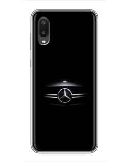 Чехол для Samsung Galaxy M02 (M022) с картинкой «Mercedes — абстрактные линии»
