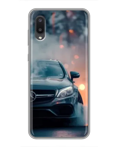 Чехол для Samsung Galaxy M02 (M022) с картинкой «Mercedes — ночной город»