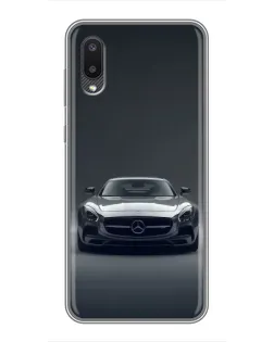Чохол для Samsung Galaxy M02 (M022) з картинкою «Mercedes на чорному»