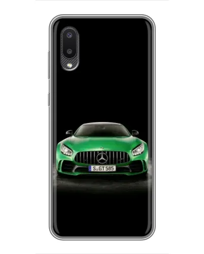 Чехол для Samsung Galaxy M02 (M022) с картинкой «Mercedes — неоновый лого»