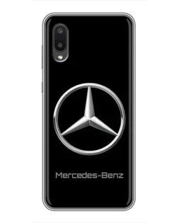 Чехол для Samsung Galaxy M02 (M022) с картинкой «Mercedes Silver Logo»