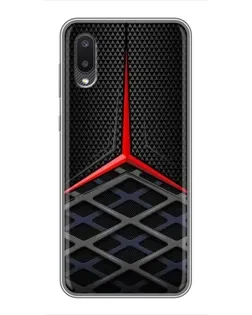 Чехол для Samsung Galaxy M02 (M022) с картинкой «Mercedes Carbon Grid»