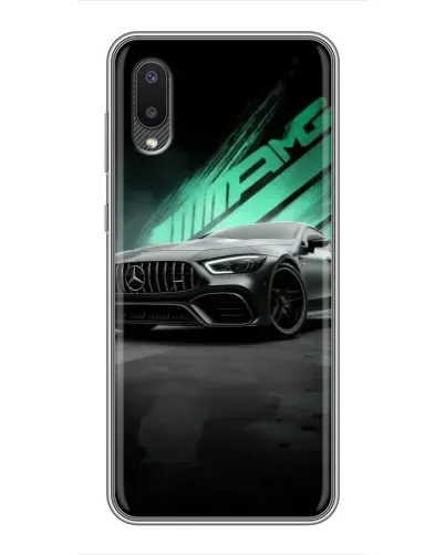 Чехол для Samsung Galaxy M02 (M022) с картинкой «Темный Mercedes AMG»