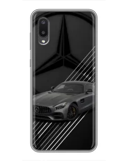 Чехол для Samsung Galaxy M02 (M022) с картинкой «Mercedes AMG — графика»