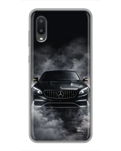 Чехол для Samsung Galaxy M02 (M022) с картинкой «Mercedes в дыму»