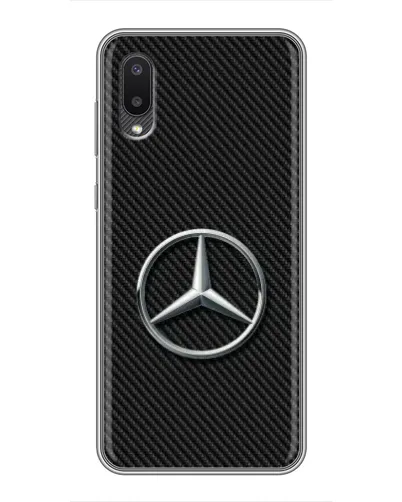Чехол для Samsung Galaxy M02 (M022) с картинкой «Карбоновый Mercedes стиль»