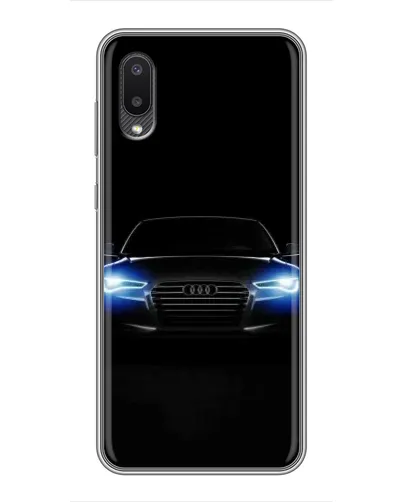 Чехол для Samsung Galaxy M02 (M022) с картинкой «Audi в неоне»