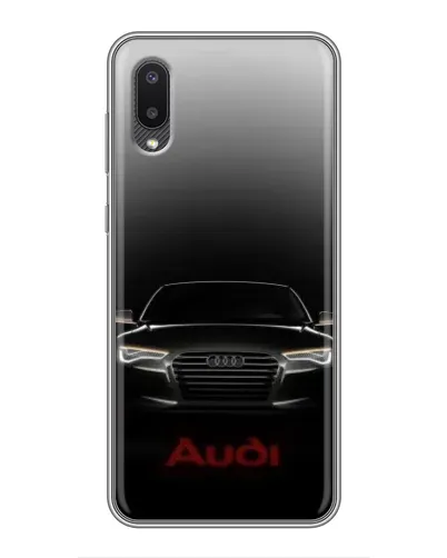 Чехол для Samsung Galaxy M02 (M022) с картинкой «Audi — градиентный контур»