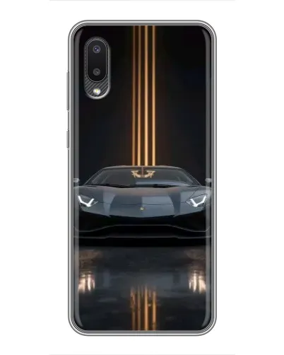 Чохол для Samsung Galaxy M02 (M022) з картинкою «Lamborghini золоті лінії»