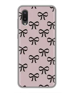 Чехол для Samsung Galaxy M02 (M022) с картинкой «Черные бантики»