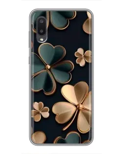 Чехол для Samsung Galaxy M02 (M022) с картинкой «Клевер в золоте»