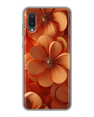 Чехол для Samsung Galaxy M02 (M022) с картинкой «Оранжевый макро цветок»