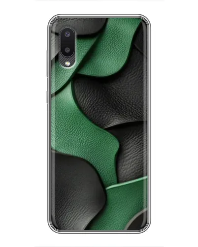 Чехол для Samsung Galaxy M02 (M022) с картинкой «Зеленые кожаные волны»