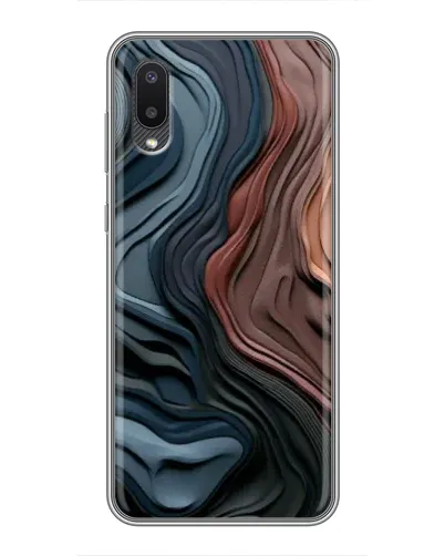 Чехол для Samsung Galaxy M02 (M022) с картинкой «Цветные волны каньона»