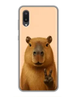 Чехол для Samsung Galaxy M02 (M022) с картинкой «Капибара виктория»