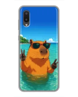 Чехол для Samsung Galaxy M02 (M022) с картинкой «Морская капибара»