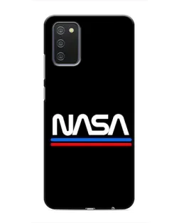 Чехол для Samsung Galaxy M02s с картинкой «NASA — классика Red Blue»